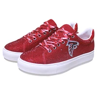 Women's Cuce Red Atlanta Falcons Team Color Crystal Sneakers