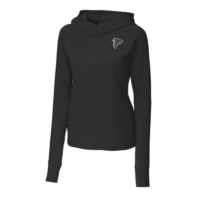 Atlanta Falcons Cutter & Buck Women's Traverse Pullover Hoodie - Black