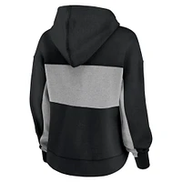Sweat à capuche court léger et modeste pour femmes Fanatics Black Atlanta Falcons Filled Stat Sheet