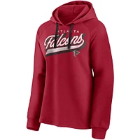 Women's Fanatics Red Atlanta Falcons First Contact Pullover - Hoodie