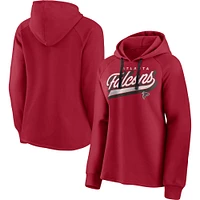 Pull à capuche rouge Fanatics Atlanta Falcons First Contact pour femmes - Sweat