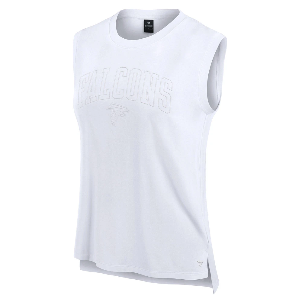 Women's Fanatics White Atlanta Falcons Studio Gym Tank Top