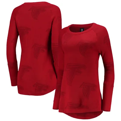 Atlanta Falcons FOCO Women's Tonal Tunic Raglan Pullover Sweater - Red
