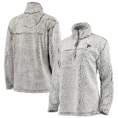 Women's G-III 4Her by Carl Banks Gray Atlanta Falcons Sherpa Quarter-Zip Pullover Jacket