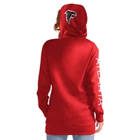 Women's G-III 4Her by Carl Banks Red Atlanta Falcons Extra Inning Pullover Hoodie