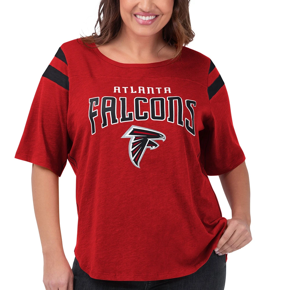 T-shirt de secondeur rouge Atlanta Falcons G-III 4Her by Carl Banks pour femme