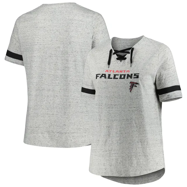 Women's New Era Red Atlanta Falcons Athletic Lace-Up T-Shirt