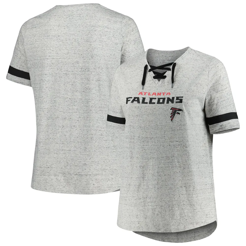 FALCONS Shirt 3/4 Length Tri-blend Baseball Tee for Women // 