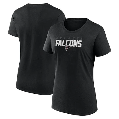 T-shirt athlétique pour femme avec logo Atlanta Falcons Lean noir