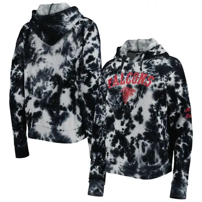 Atlanta Falcons New Era Women's Cloud Dye Fleece Pullover Hoodie - Black