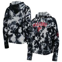 Women's New Era Black Atlanta Falcons Cloud Dye Fleece Pullover Hoodie