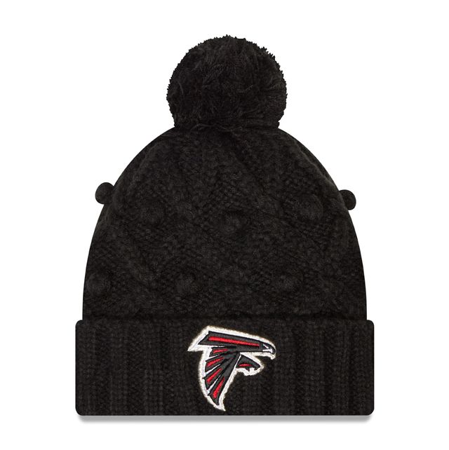 Bonnet en tricot noir à pompons Atlanta Falcons Toasty pour femme New Era - Bonnet