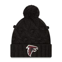 Women's New Era Black Atlanta Falcons Toasty Cuffed Pom Knit - Hat