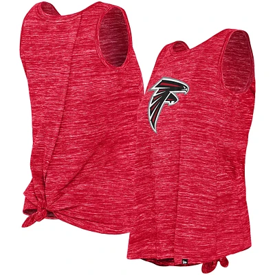 Women's New Era Red Atlanta Falcons Space Dye Tie-Back Tank Top