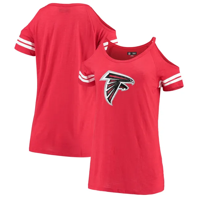 Lids Atlanta Falcons New Era Women's Brunch & Football V-Neck T-Shirt - Red