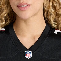 Maillot de match l'équipe Nike Albert Huggins des Atlanta Falcons pour femme, noir