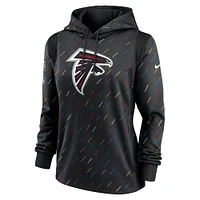 Women's Nike Anthracite Atlanta Falcons NFL Crucial Catch Therma Pullover Hoodie