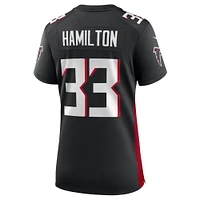 Maillot de match Nike Antonio Hamilton des Falcons d'Atlanta noir pour femme