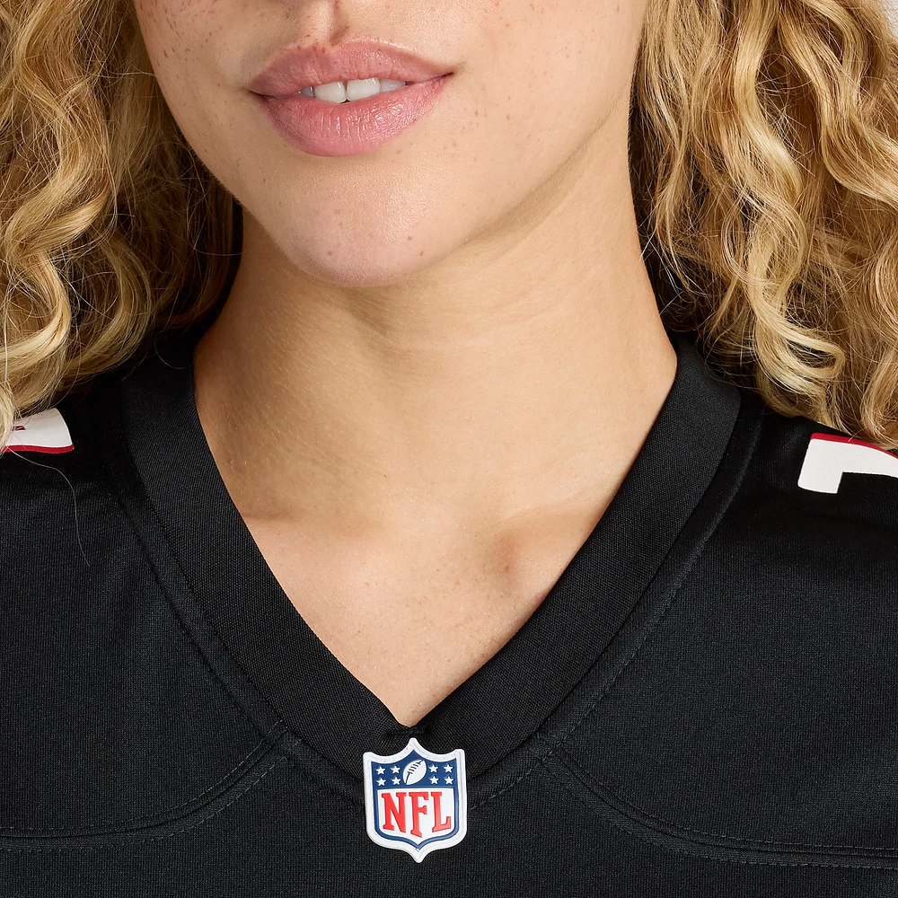 Maillot de match Nike Antonio Hamilton des Falcons d'Atlanta noir pour femme