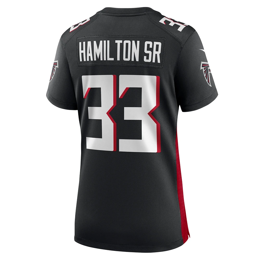 Maillot de match Nike Antonio Hamilton Sr. noir pour femme des Falcons d'Atlanta