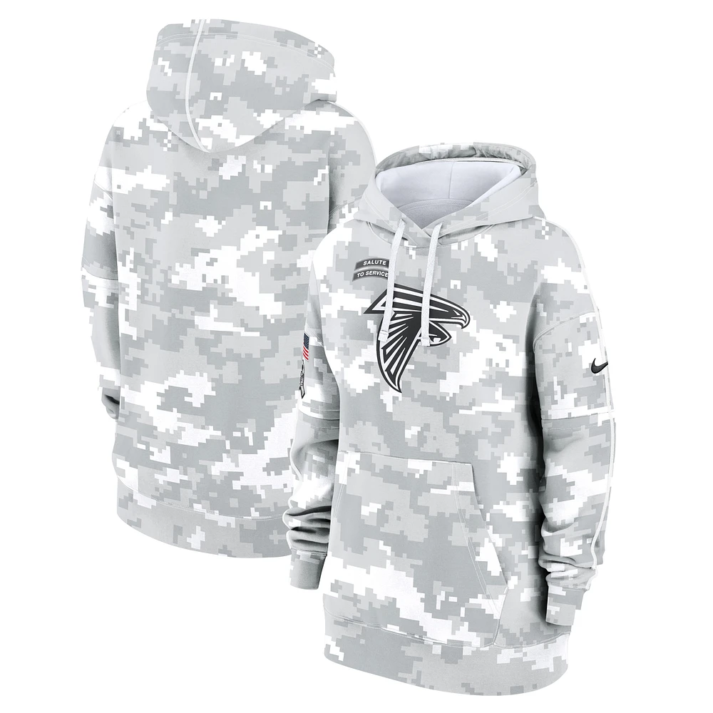 Sweat à capuche surdimensionné en polaire Nike Arctic Camo Atlanta Falcons 2024 Salute To Service Club pour femme