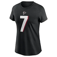 Women's Nike Bijan Robinson Black Atlanta Falcons  Player Name & Number T-Shirt