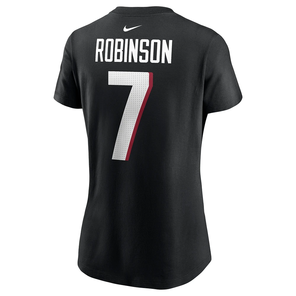 Women's Nike Bijan Robinson Black Atlanta Falcons  Player Name & Number T-Shirt