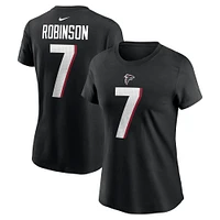 Women's Nike Bijan Robinson Black Atlanta Falcons  Player Name & Number T-Shirt