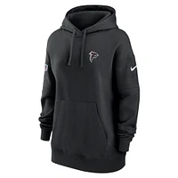 Women's Nike Black Atlanta Falcons 2023 Sideline Club Fleece Pullover Hoodie