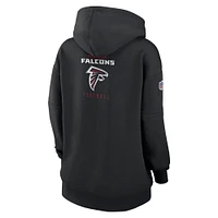 Women's Nike Black Atlanta Falcons 2023 Sideline Club Fleece Pullover Hoodie