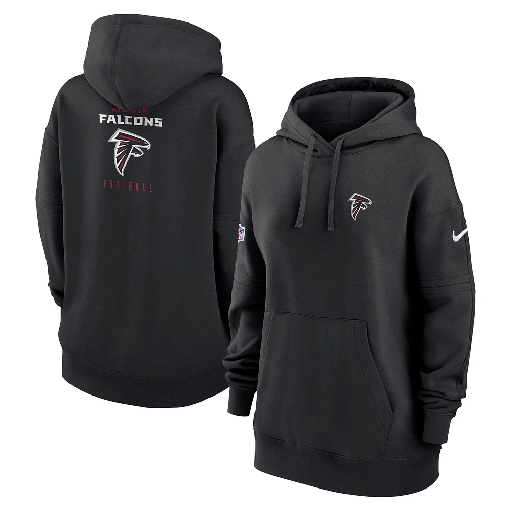 Sweat à capuche Nike Atlanta Falcons 2023 Sideline Club Fleece pour femme - Noir