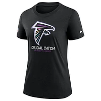 T-shirt Nike noir Atlanta Falcons 2024 NFL Crucial Catch Tri-Blend pour femme