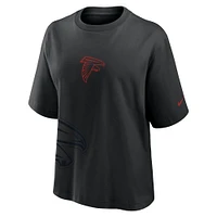 T-shirt boxy Nike noir Atlanta Falcons pour femme