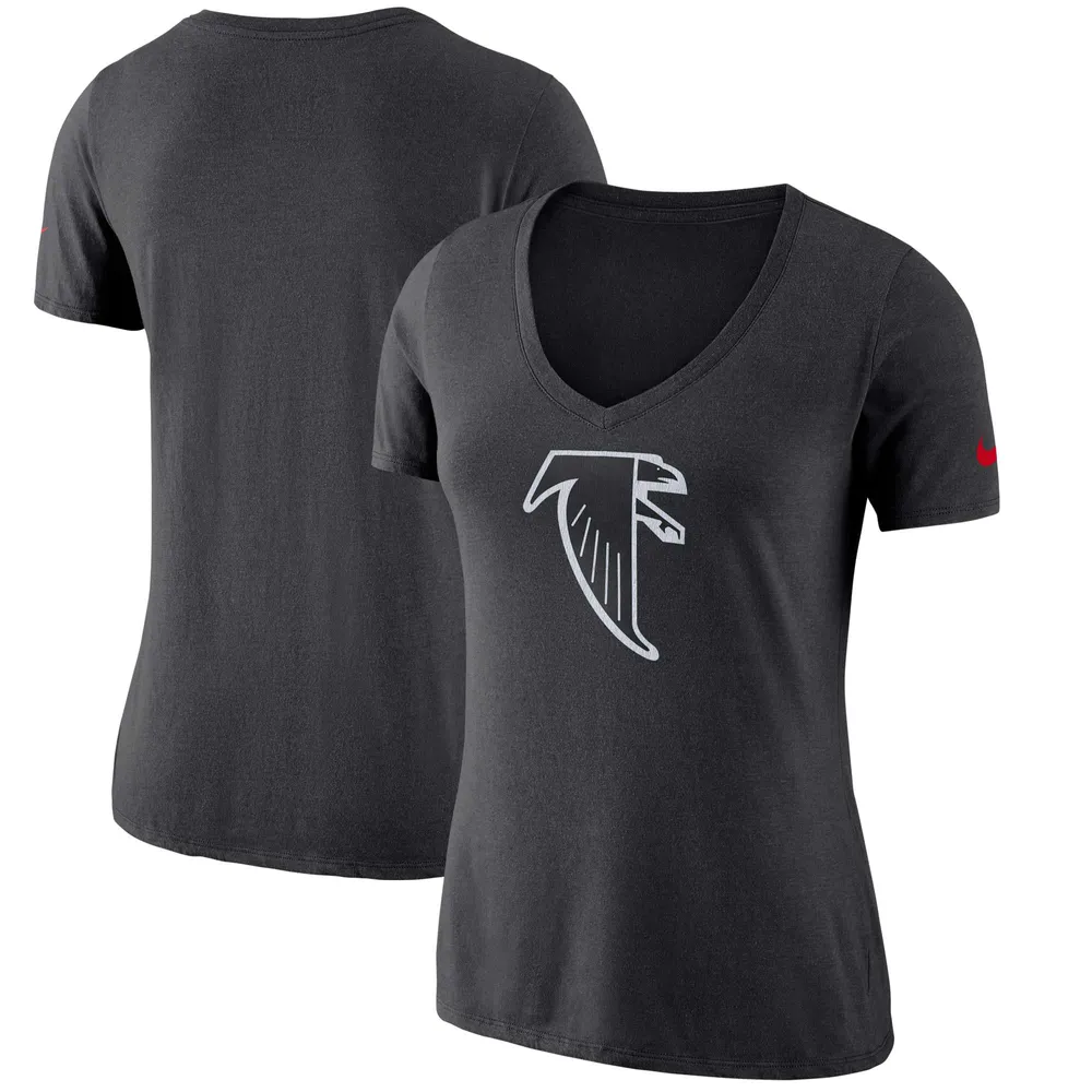 Lids Atlanta Falcons Nike Women's Historic Logo 2.0 Tri-Blend Mid V-Neck T- Shirt - Black