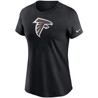 T-shirt essentiel avec logo Atlanta Falcons Nike noir pour femme