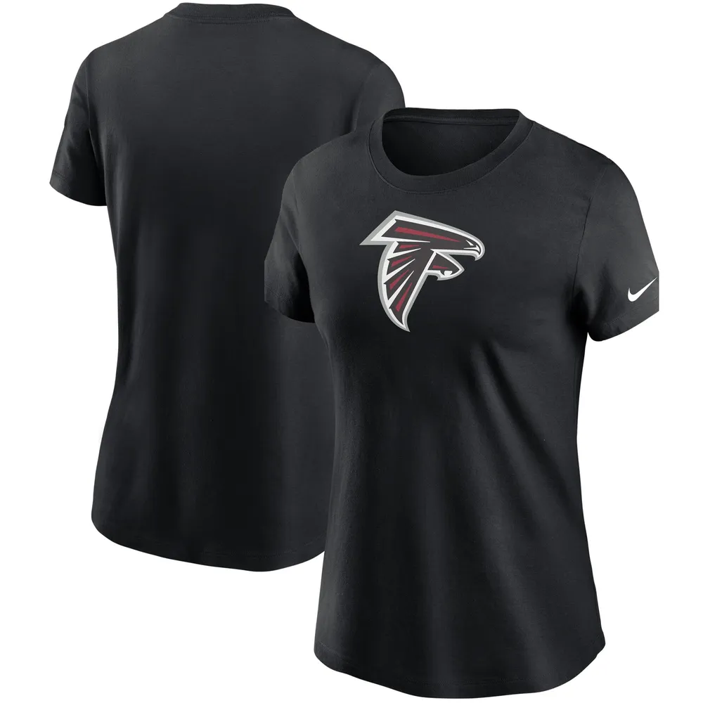 T-shirt essentiel avec logo Atlanta Falcons Nike noir pour femme