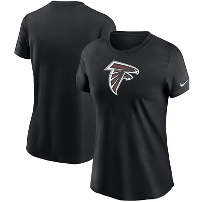 T-shirt essentiel avec logo Atlanta Falcons Nike noir pour femme