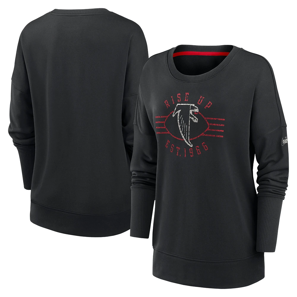 Sweat-shirt à enfiler Nike noir Atlanta Falcons Rewind Playback Icon Performance pour femme