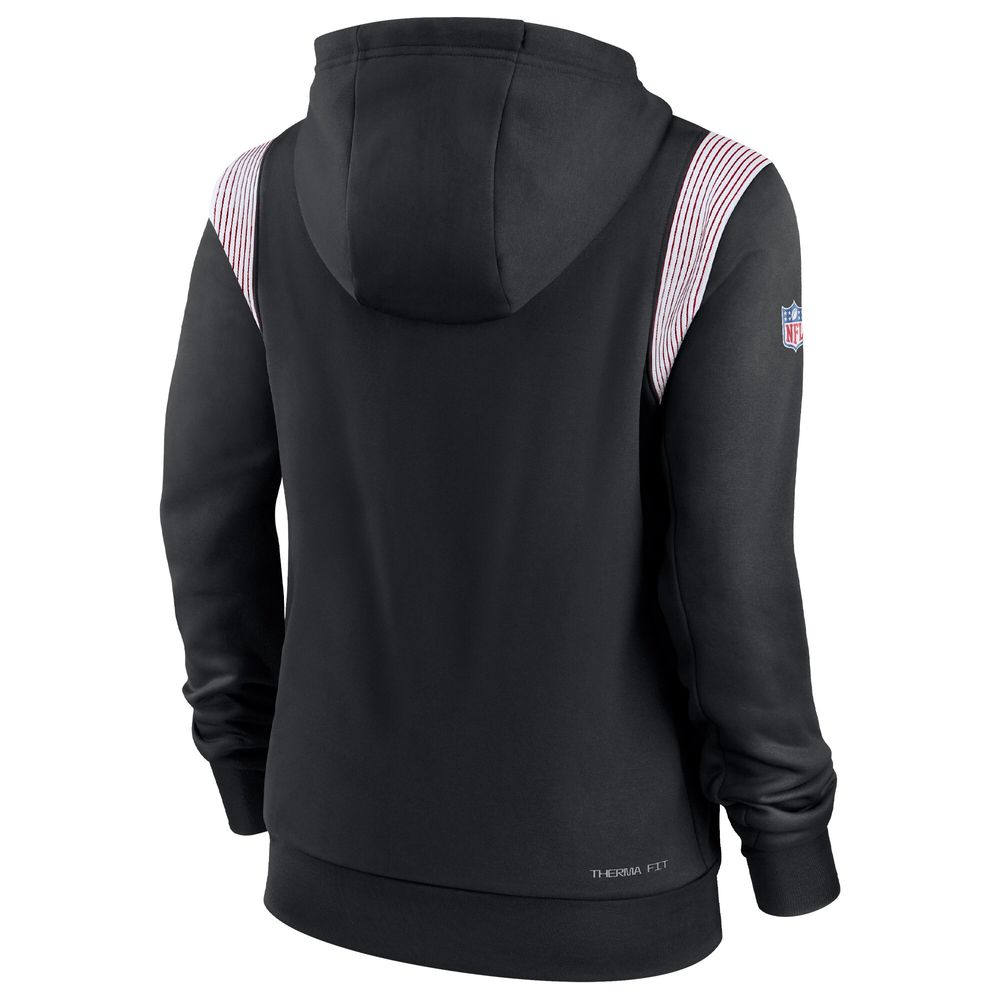 Women's Nike Black Atlanta Falcons Sideline Stack Performance Pullover Hoodie