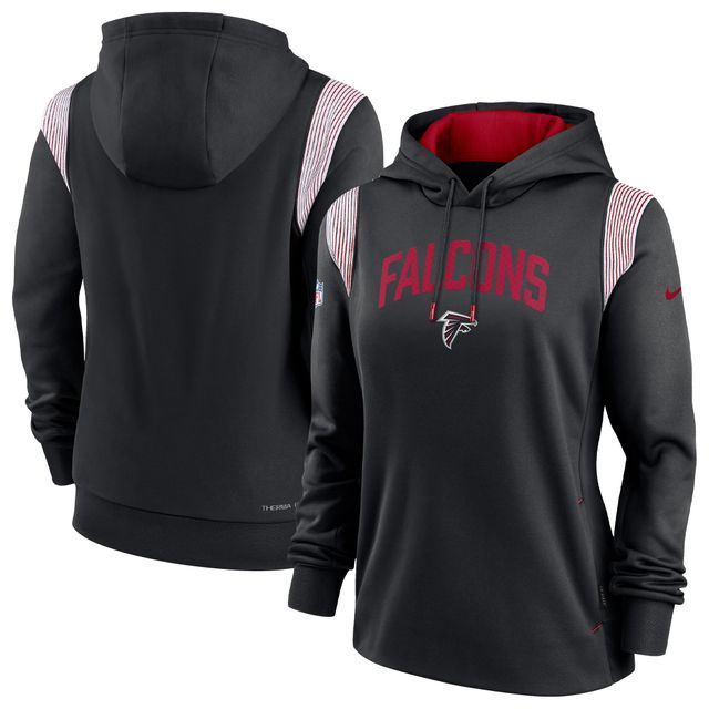 Sweat à capuche Nike Atlanta Falcons Sideline Stack Performance pour femme, noir