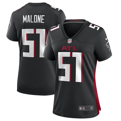 Maillot de joueur match des Falcons d'Atlanta Nike noir DeAngelo Malone pour femme