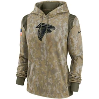 Women's Nike Camo Atlanta Falcons 2021 Salute To Service - Therma Performance Pullover Hoodie