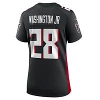 Maillot de match Nike Carlos Washington Jr. noir pour femme des Atlanta Falcons