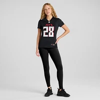 Maillot de match Nike Carlos Washington Jr. noir pour femme des Atlanta Falcons