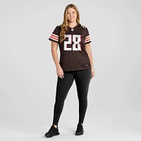 Maillot de match Nike Carlos Washington Jr. noir pour femme des Atlanta Falcons