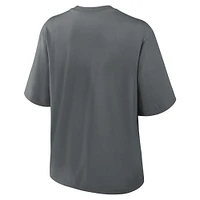 Women's Nike Charcoal Atlanta Falcons Glory Arch Boxy T-Shirt