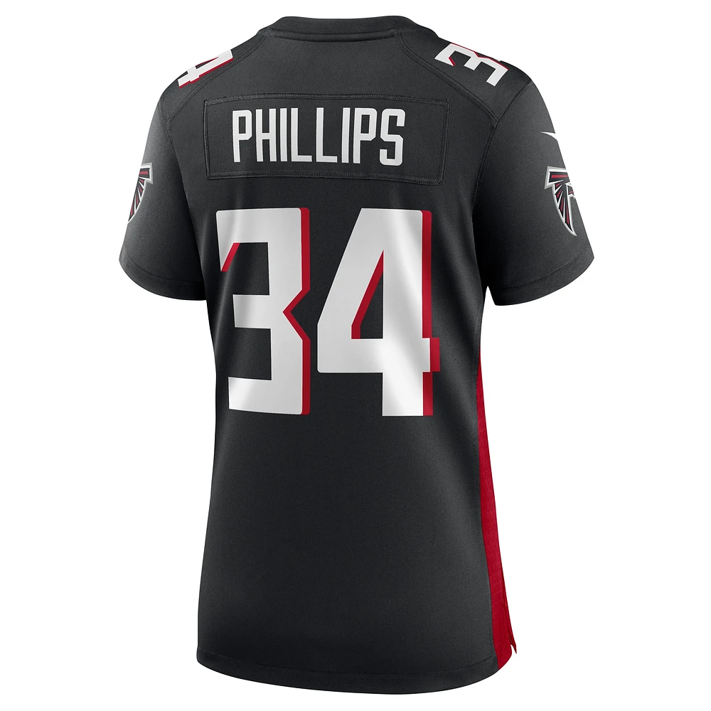 Maillot de match l'équipe des Falcons d'Atlanta Nike Clark Phillips III pour femme, noir