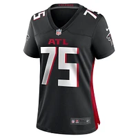 Maillot de match Nike Eli Ankou des Falcons d'Atlanta noir pour femme