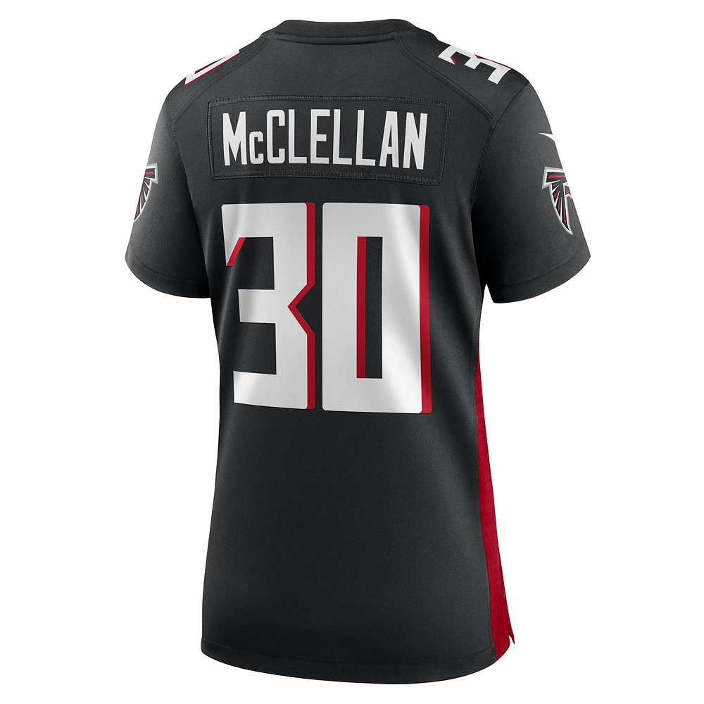 Maillot de match Nike Jase McClellan noir pour femme des Falcons d'Atlanta