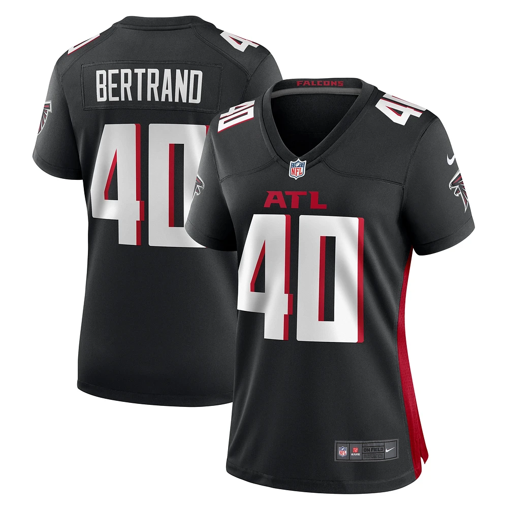 Maillot de match Nike JD Bertrand noir pour femme des Falcons d'Atlanta